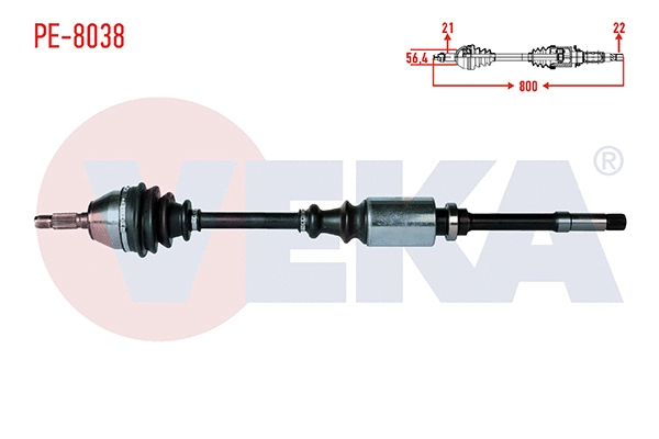 Arbre de transmission VEKA PE-8038