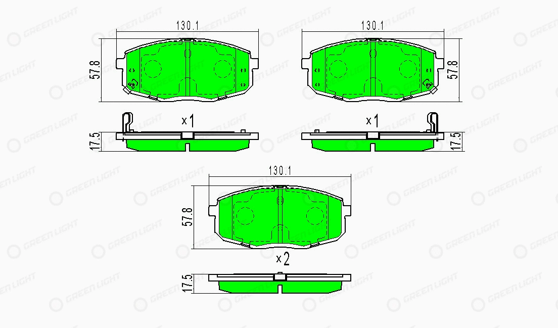 Kit de plaquettes de frein, frein à disque Automotive Adriado GLBP0041