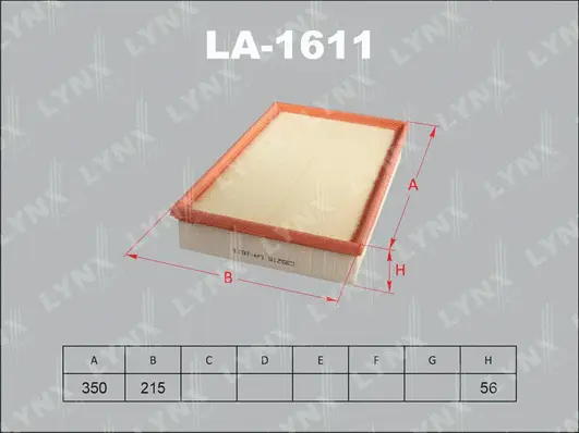 Filtre à air LYNXAUTO LA-1611