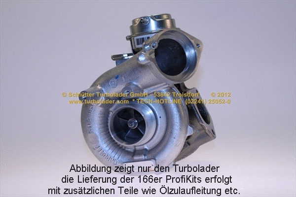Turbocompresseur, suralimentation SCHLÜTTER TURBOLADER 166-06011