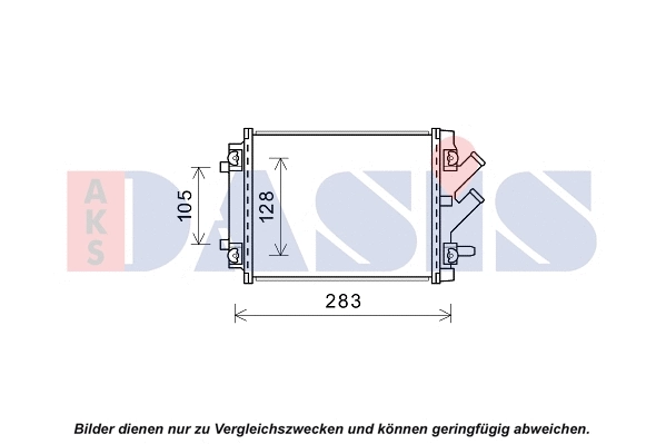 Radiateur, refroidissement du moteur AKS DASIS 480001N