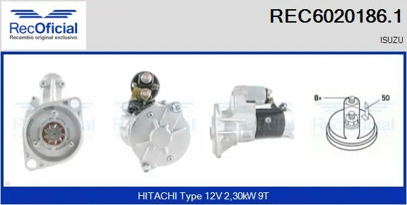 Démarreur RECOFICIAL REC6020186.1