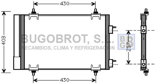 Condenseur, climatisation BUGOBROT 62-CN5230