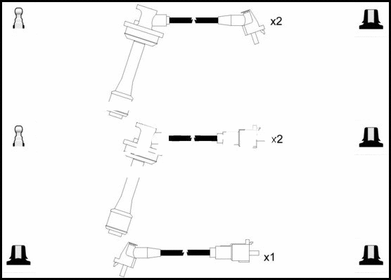 Kit de câbles d'allumage LEMARK HOES641