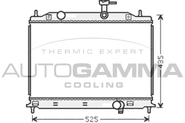 Radiateur, refroidissement du moteur AUTOGAMMA 104847