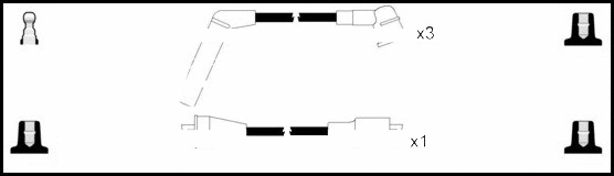 Kit de câbles d'allumage LEMARK HOES989