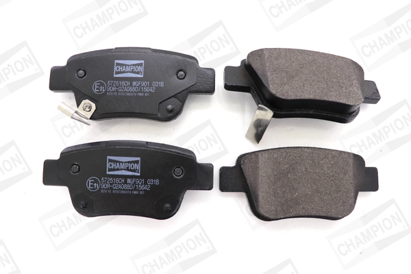Kit de plaquettes de frein, frein à disque CHAMPION 572516CH