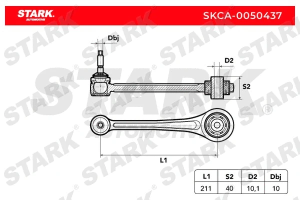 Bras de liaison, suspension de roue Stark SKCA-0050437