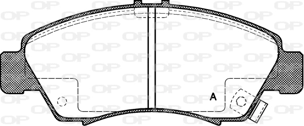 Kit de plaquettes de frein, frein à disque OPEN PARTS BPA0419.02