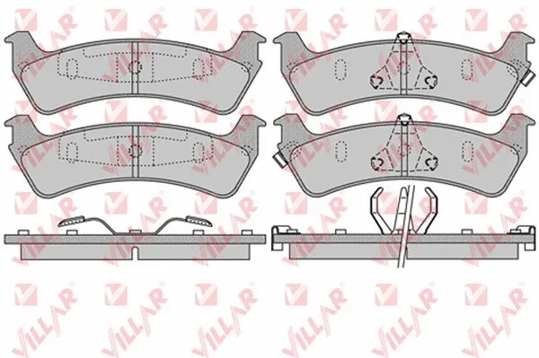 Kit de plaquettes de frein, frein à disque VILLAR 626.0990