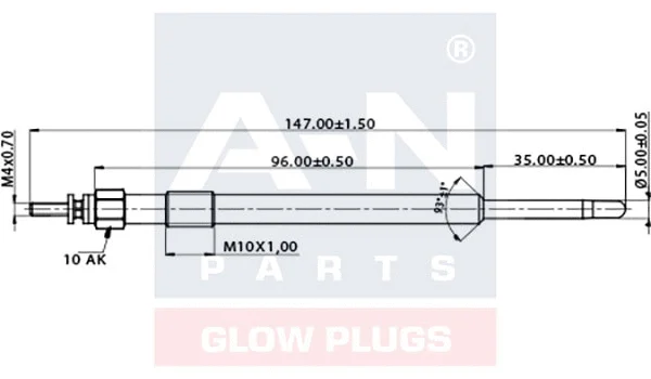 Bougie de préchauffage A-N PARTS A-N148385