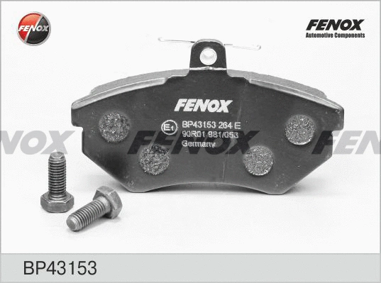 Kit de plaquettes de frein, frein à disque FENOX BP43153