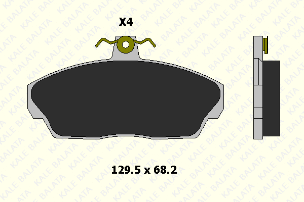 Kit de plaquettes de frein, frein à disque KALE 21515 180 04