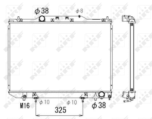 Radiateur, refroidissement du moteur NRF 53319