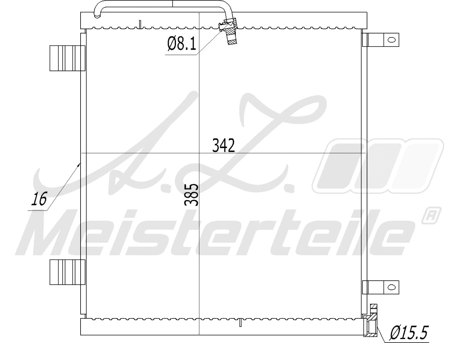 Condenseur, climatisation A.Z. Meisterteile AZMT-45-030-1221
