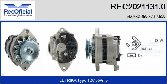 Alternateur RECOFICIAL REC2021131.0