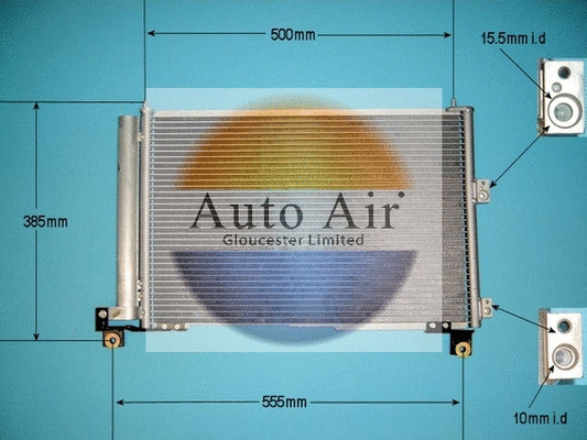 Condenseur, climatisation AUTO AIR GLOUCESTER 16-9710