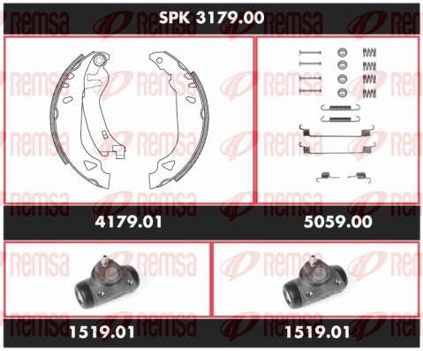 Kit de freins, freins à tambours REMSA SPK 3179.00