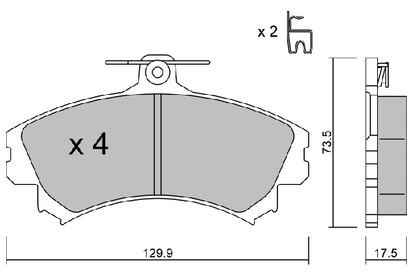 Kit de plaquettes de frein, frein à disque AISIN BPMI-1003