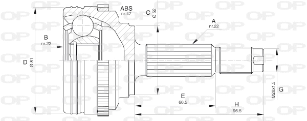 Jeu de joints, arbre de transmission OPEN PARTS CVJ5617.10