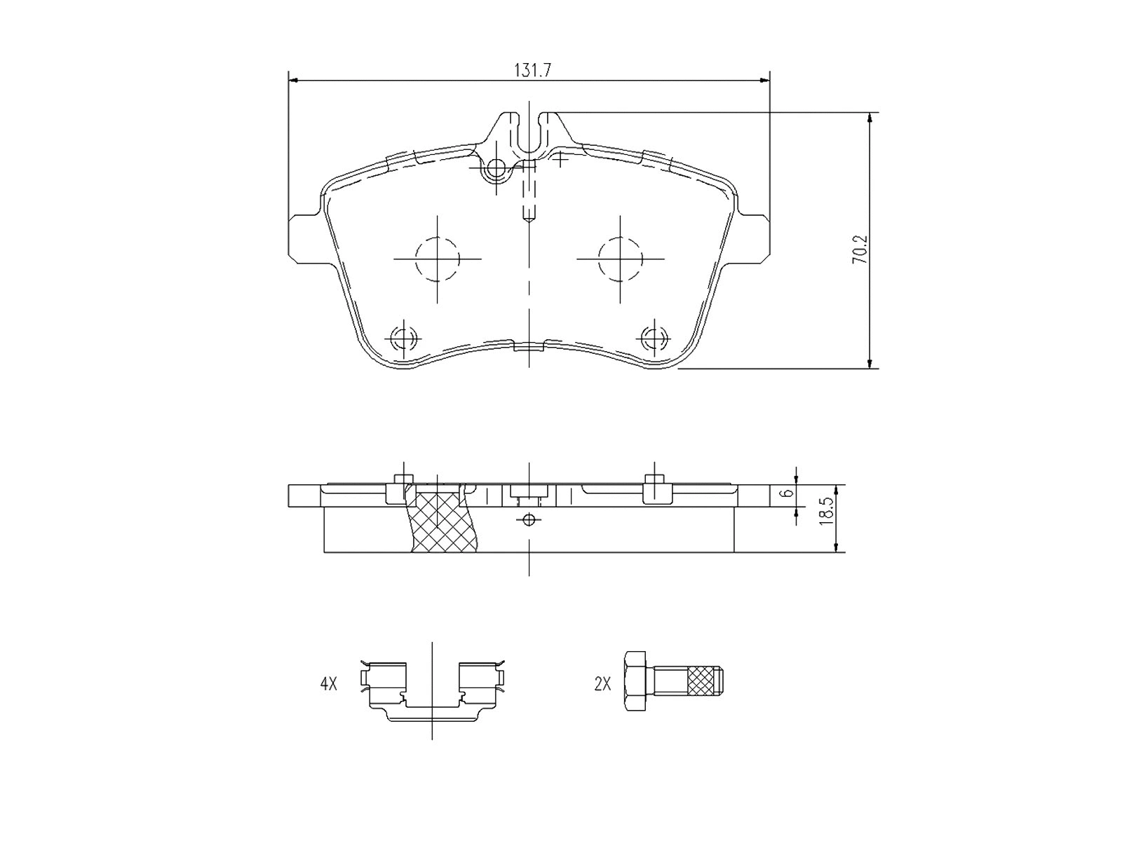 Kit de plaquettes de frein, frein à disque A.Z. Meisterteile AZMT-44-022-1211