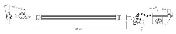 Flexible de frein JURATEK JBH1641R