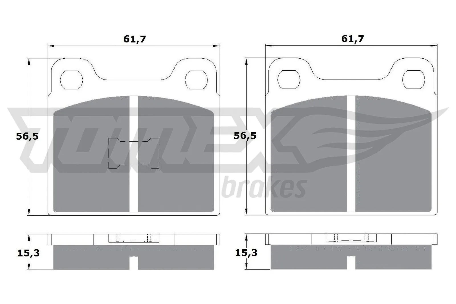 Kit de plaquettes de frein, frein à disque TOMEX Brakes TX 10-16
