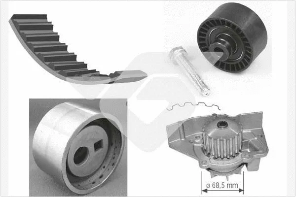 Pompe à eau + kit de courroie crantée HUTCHINSON KH 46WP26