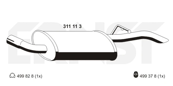 Silencieux arrière ERNST 311113