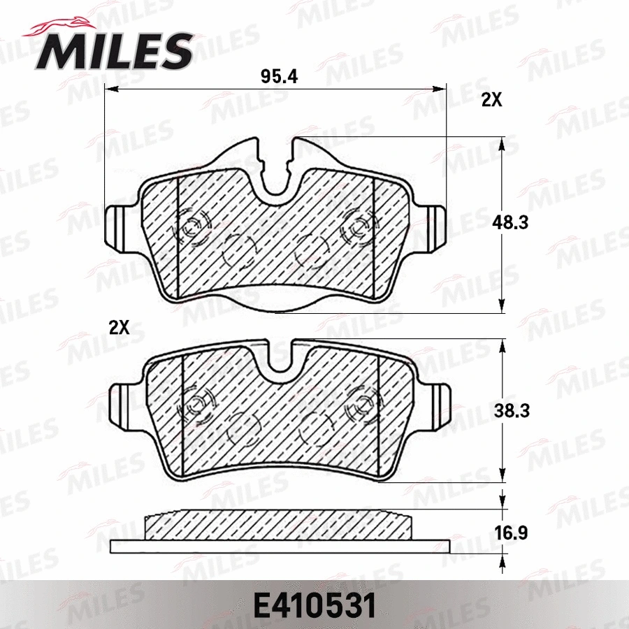Kit de plaquettes de frein, frein à disque MILES E410531