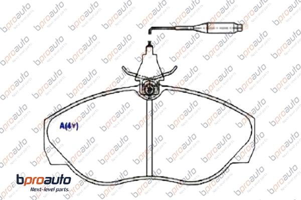 Kit de plaquettes de frein, frein à disque BPROAUTO 1BP30879AA