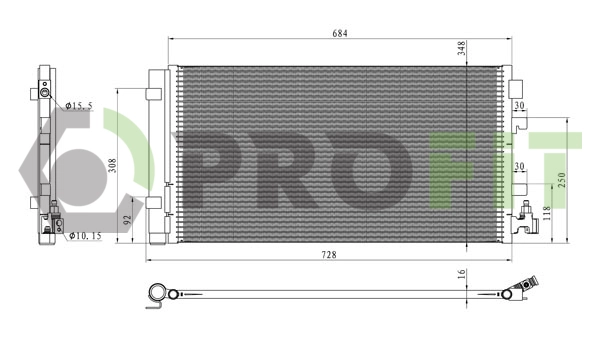 Condenseur, climatisation PROFIT 1770-0379