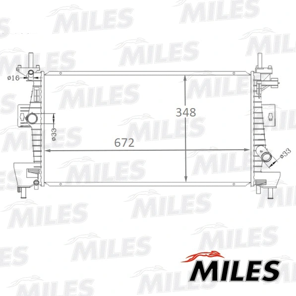 Radiateur, refroidissement du moteur MILES ACRB131