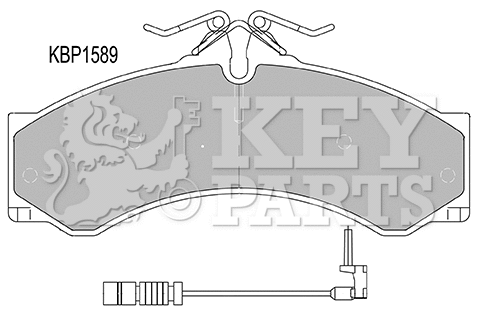Kit de plaquettes de frein, frein à disque KEY PARTS KBP1589