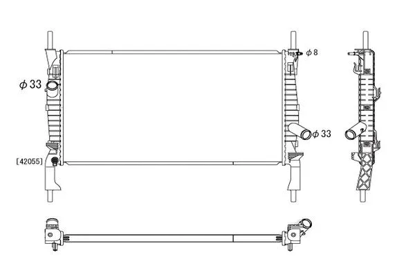 Radiateur, refroidissement du moteur ORDONEZ 2064098