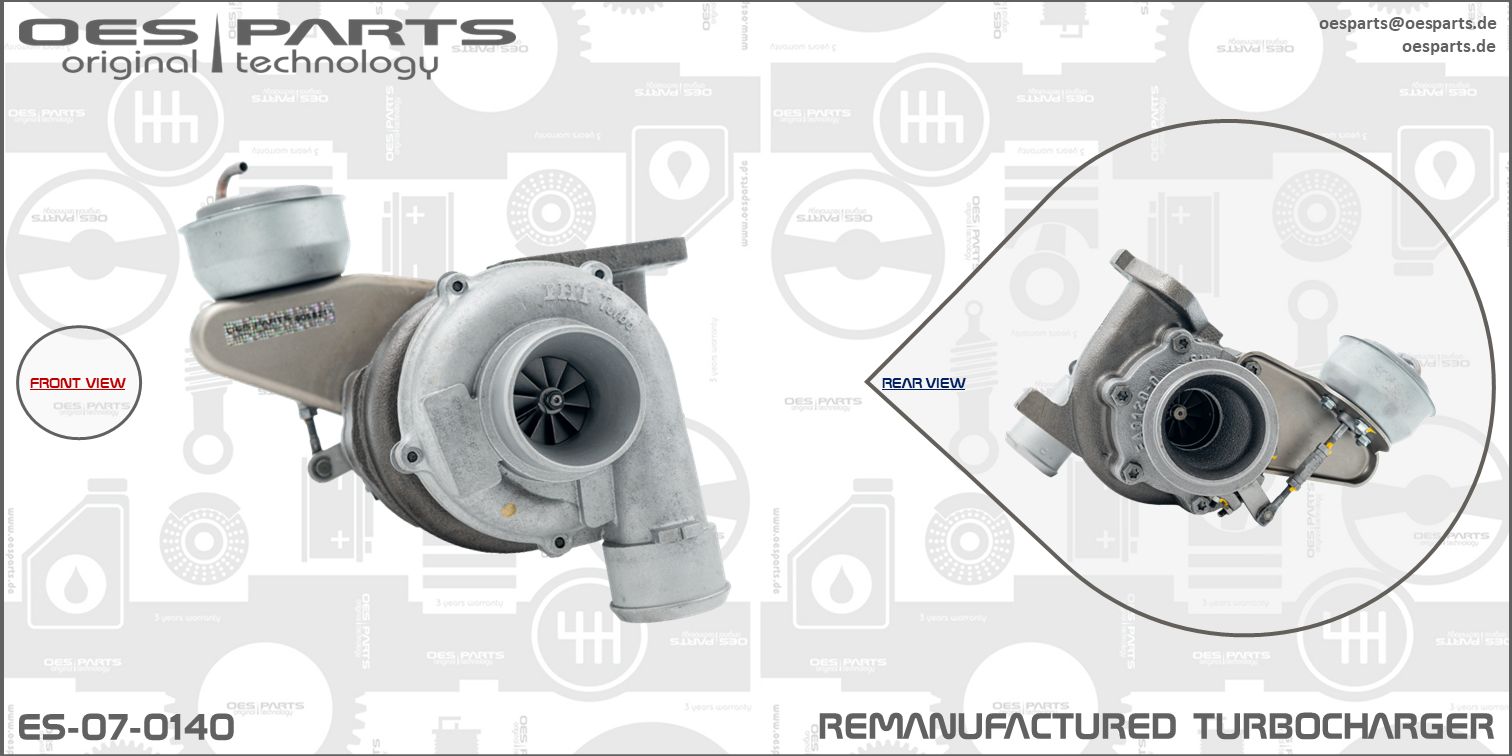 Turbocompresseur, suralimentation OES PARTS ES-07-0140