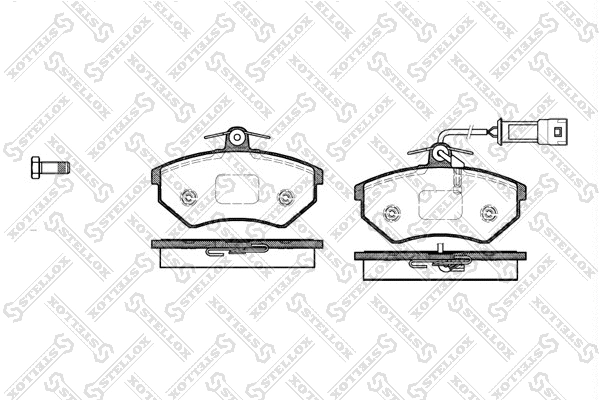 Kit de plaquettes de frein, frein à disque STELLOX 145 042-SX