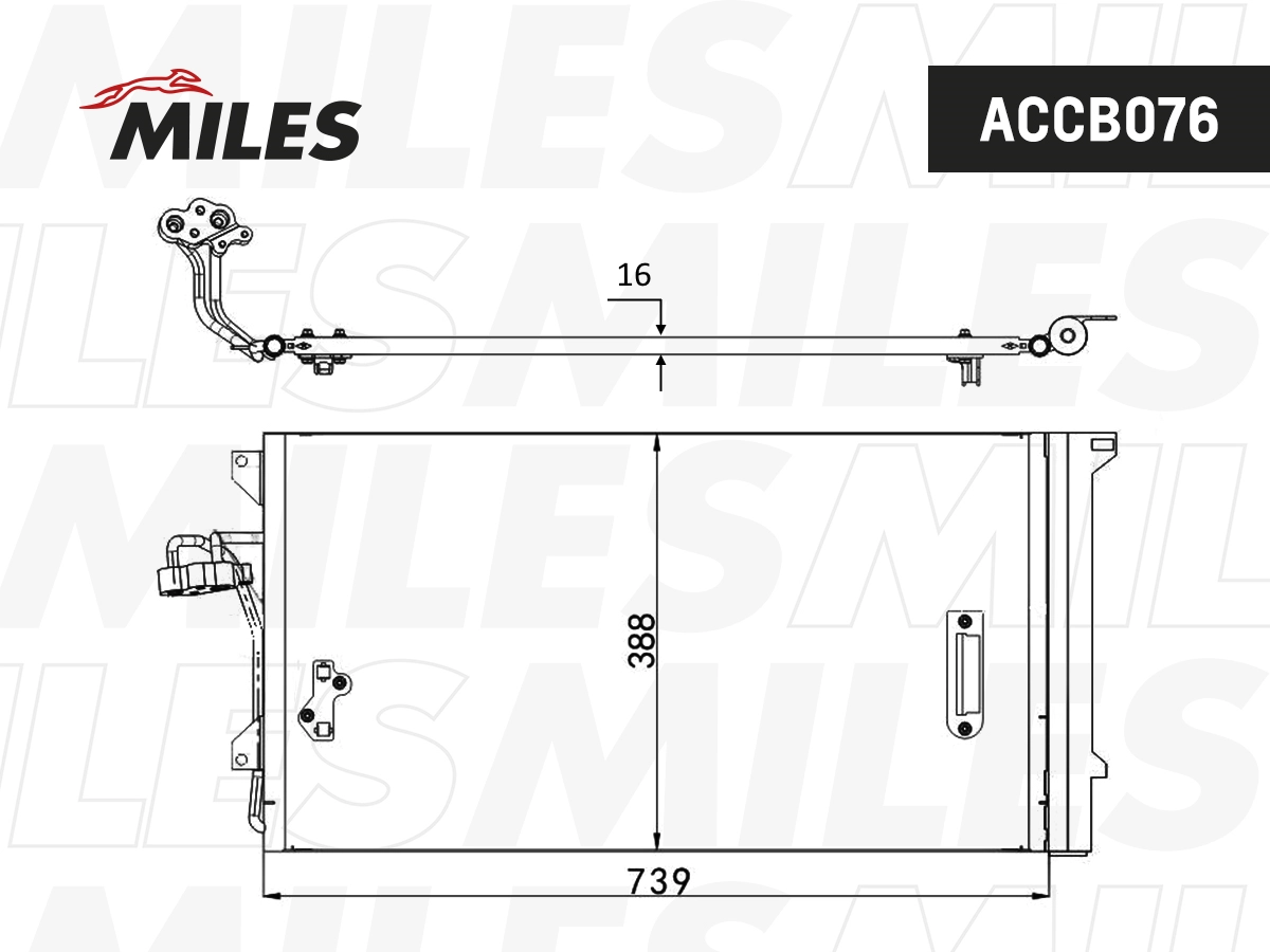 Condenseur, climatisation MILES ACCB076