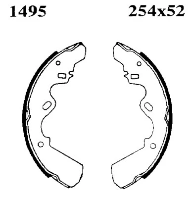 Jeu de mâchoires de frein BSF 01495