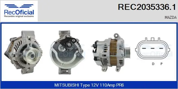 Alternateur RECOFICIAL REC2035336.1