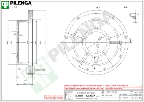 Disque de frein PILENGA V623
