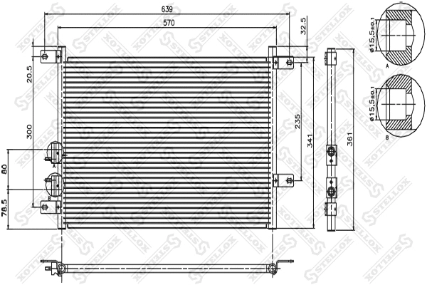 Condenseur, climatisation STELLOX 10-45390-SX