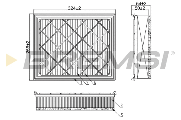 Filtre à air BREMSI FA1231