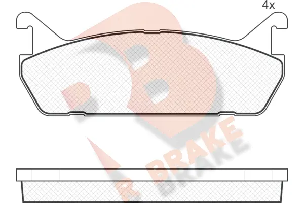 Kit de plaquettes de frein, frein à disque R BRAKE RB1186