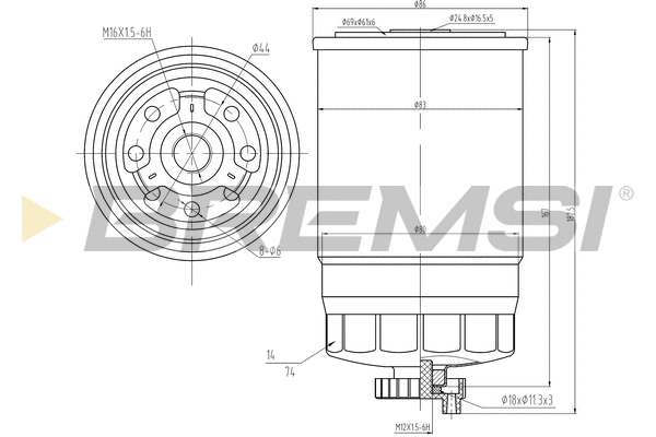 Filtre à carburant BREMSI FE0049