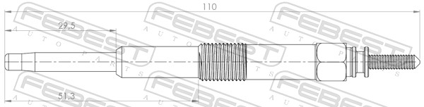 Bougie de préchauffage FEBEST 12642-001