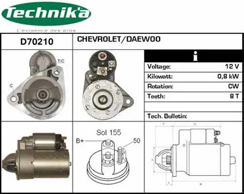 Démarreur Technika D70210