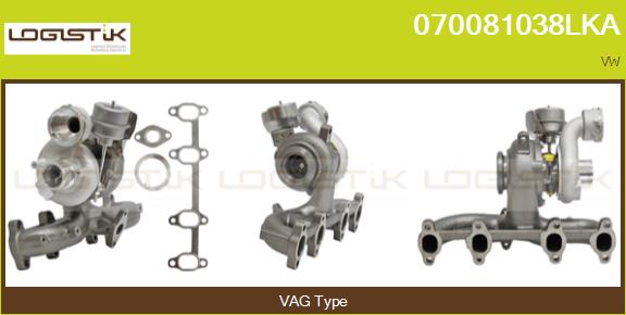 Turbocompresseur, suralimentation LGK 070081038LKA