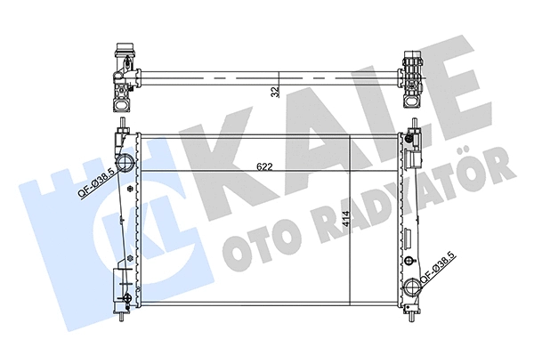 Radiateur, refroidissement du moteur KALE OTO RADYATÖR 356955