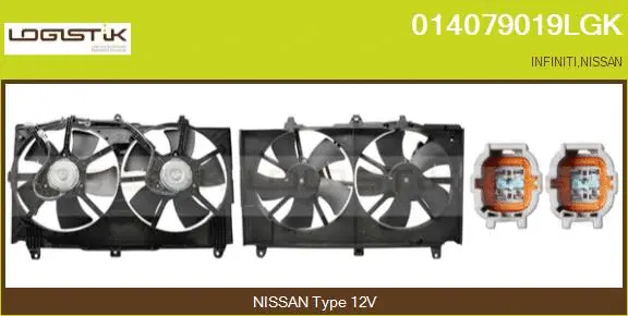 Moteur électrique, ventilateur pour radiateurs LGK 014079019LGK